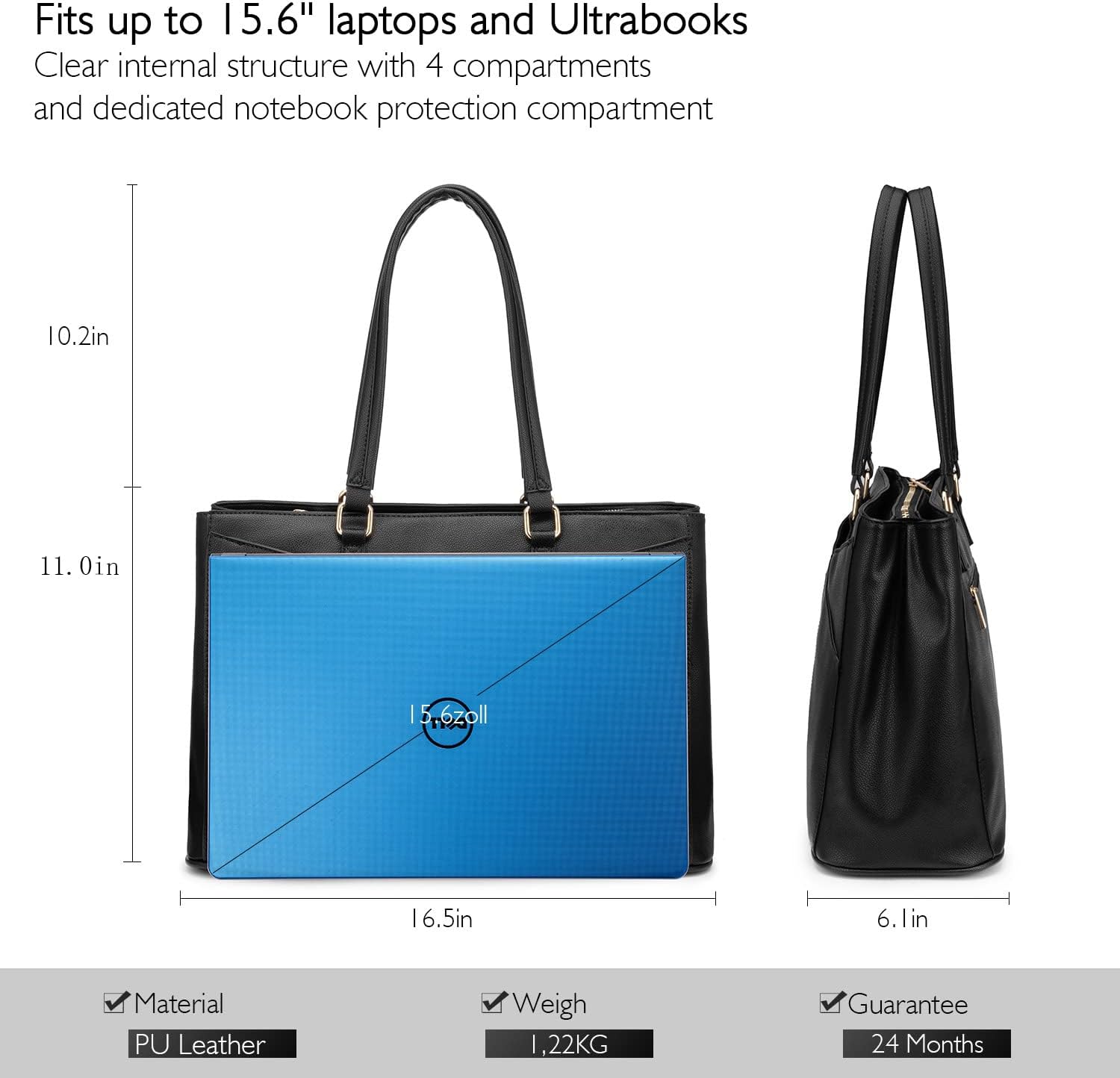 Thumbnail 4 de LOVEVOOK Laptop Tote Bag 15.6 Inch 💼