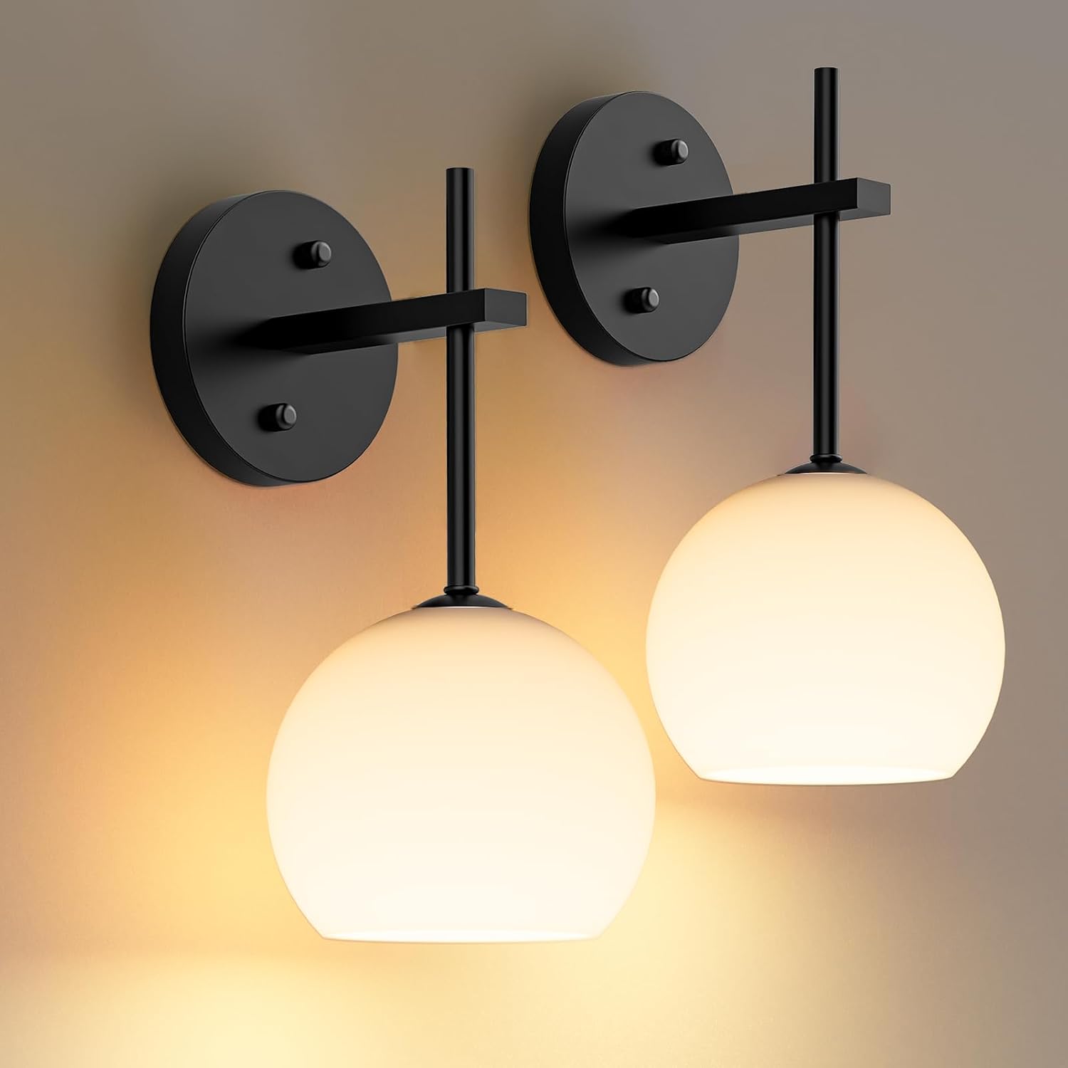 Detalle de MOITA WS-001 Battery-Operated Wall Sconces, Set of 2 with Remote and RGB