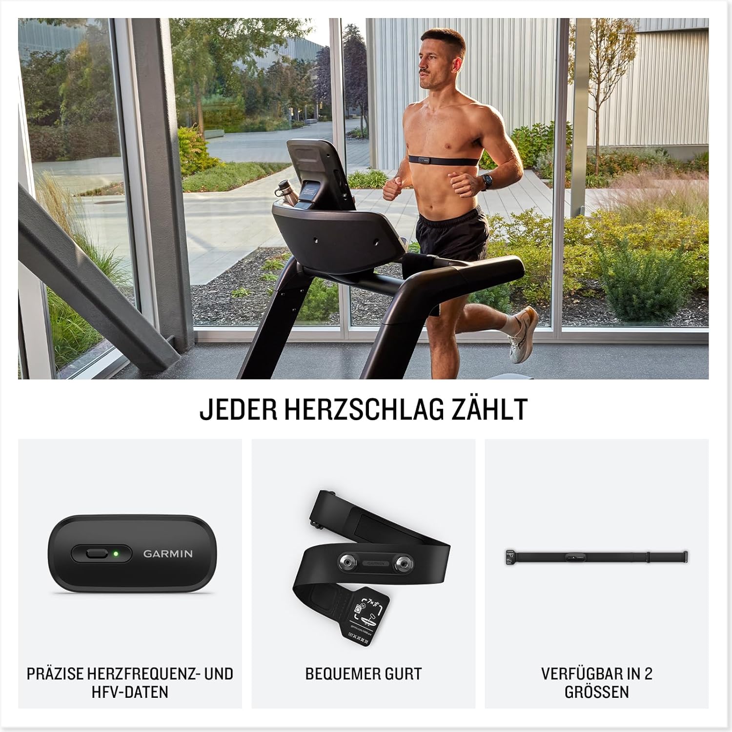 Detalle 2 de Garmin HRM 200 Brustgurt M‑XL 1 Jahr Batterie