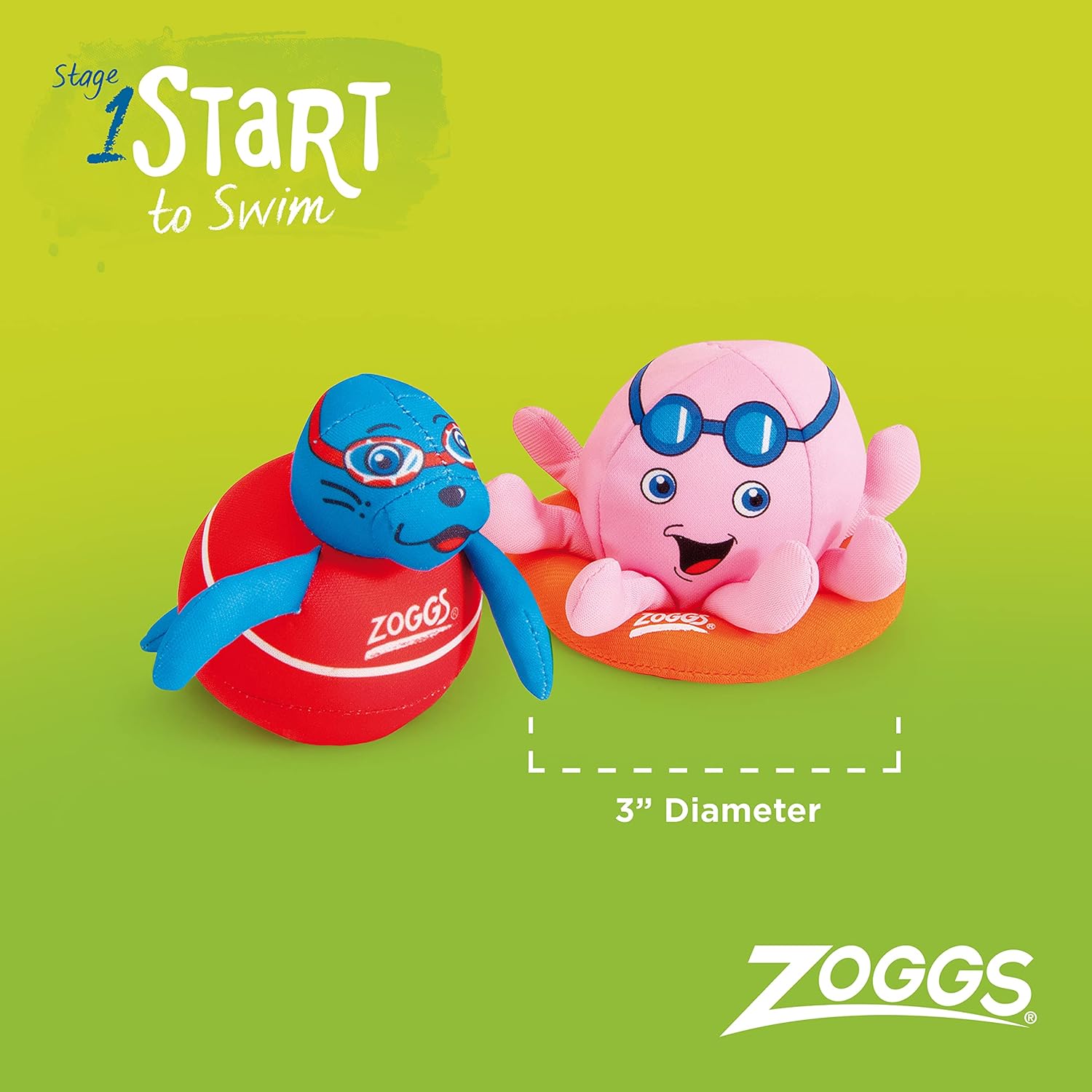 Detalle de Zoggs Baby (Set of 2) Kids Zoggy Soakers Sponge Toys – Multicolour