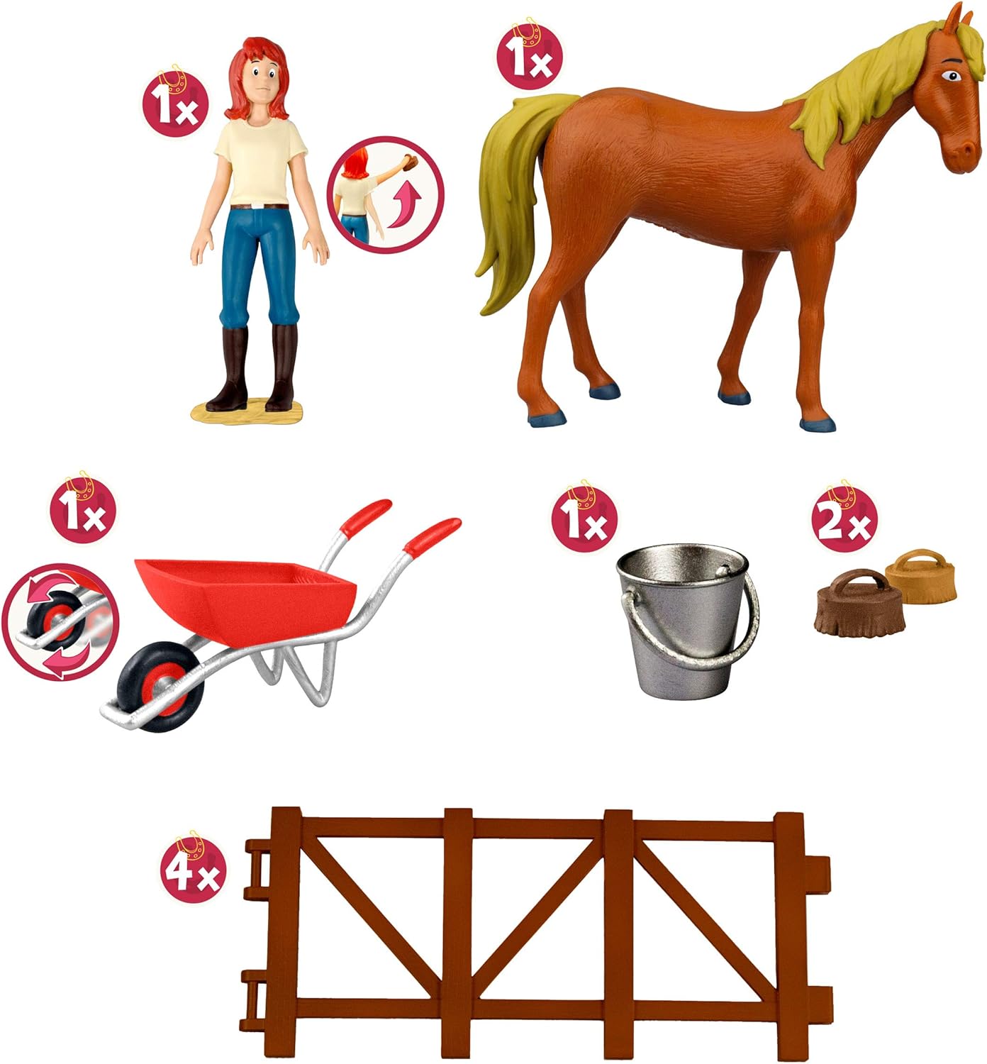 Detalle 2 de Craze Blocksberg Cuidado Amadeus: juego de caballos Bibi y Tina