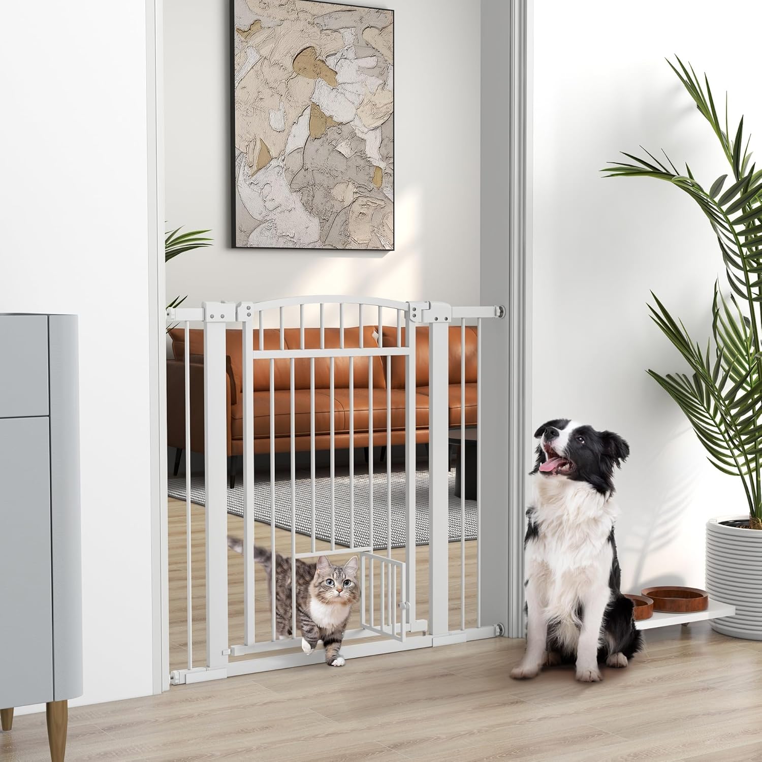 Thumbnail 1 de PawHut Barrière de sécurité extensible 76–104×77 cm