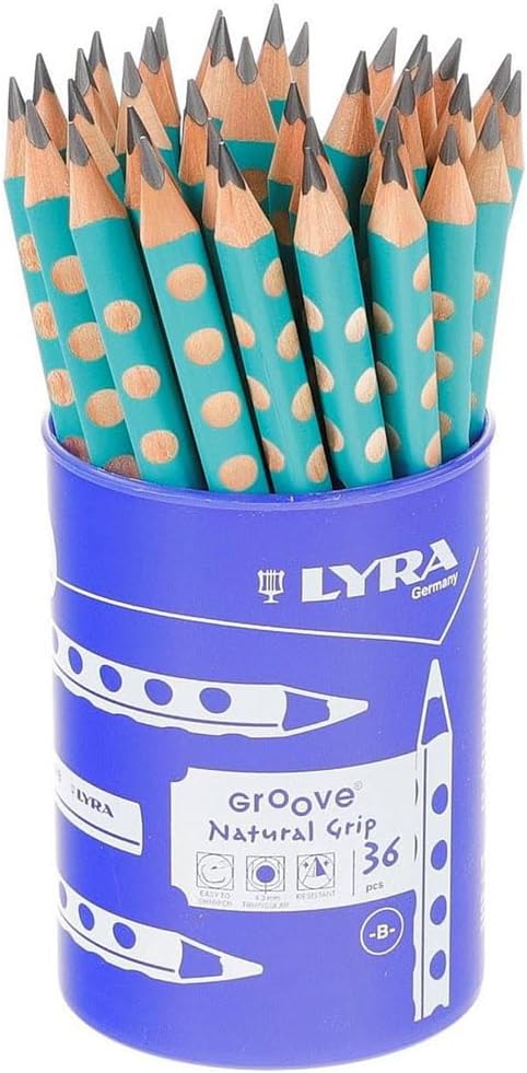 Thumbnail 4 de Lyra Groove Jumbo Graphitstift, Rosa lackiert (RD36) – Dreiflächig, Griffmulden, links/rechts geeignet