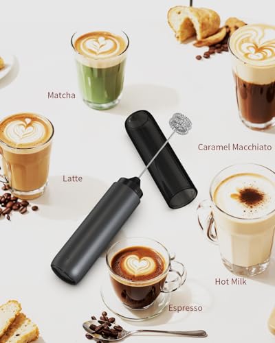 Thumbnail 6 de CIRCLE JOY Rechargeable Milk Frother Handheld with Dual Coil Whisk Head — Black