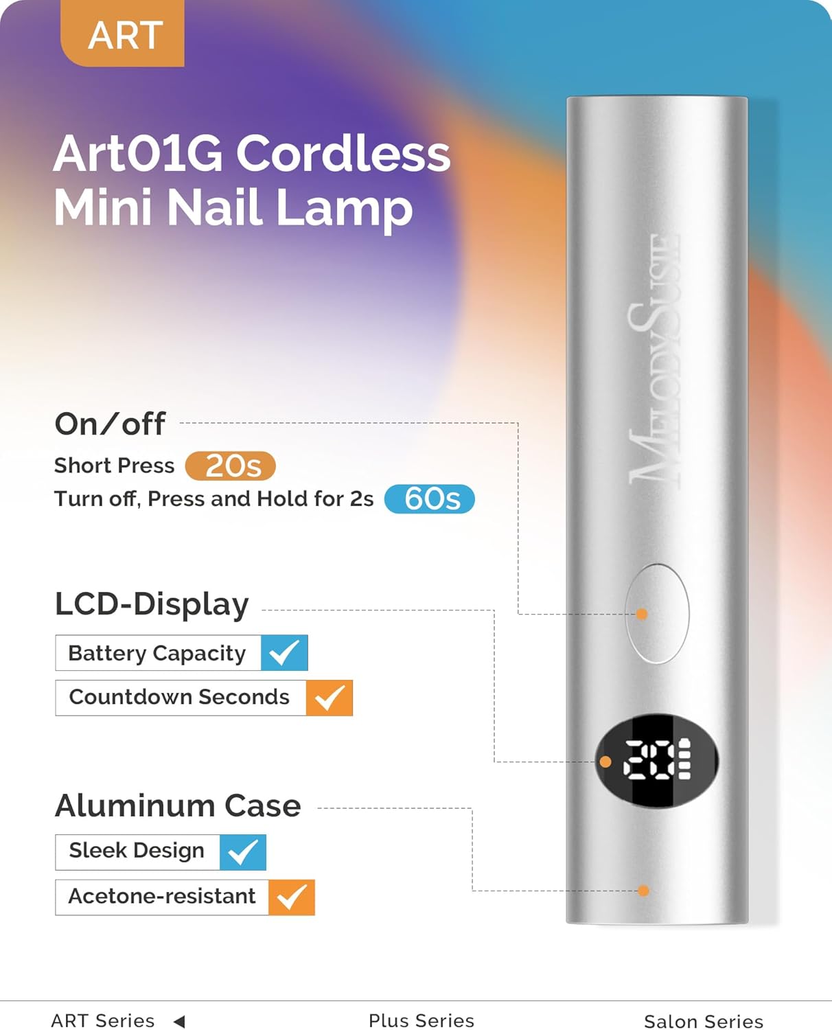 Thumbnail 1 de MelodySusie P-Art01G cordless UV nail lamp 450 mAh