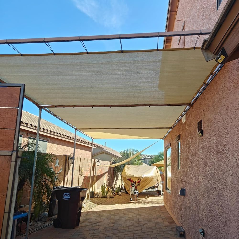 Thumbnail 6 de Vocray 90% Sun Shades for Patio: 3.5x6 m Beige Breathable UV Blocking Shade Cloth