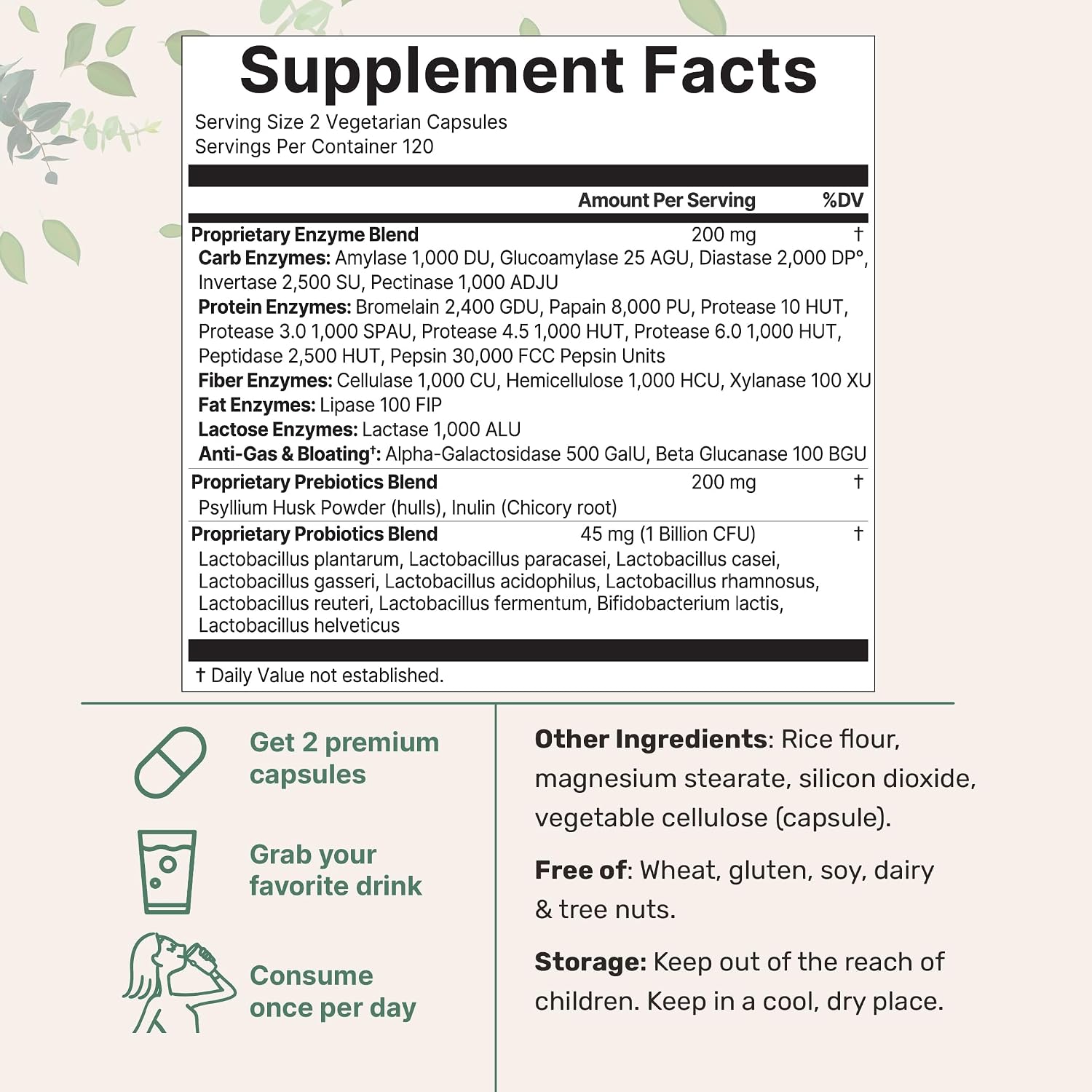 Thumbnail 1 de Micro Ingredients Digestive Enzyme Supplement, 240 Veggie Capsules