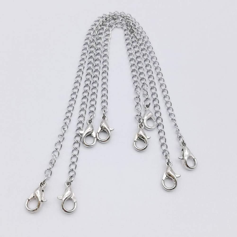 Thumbnail 1 de Healifty Verlängerungsketten aus Edelstahl mit Karabinerverschluss – 4 Längen für DIY-Schmuck und Armbänder