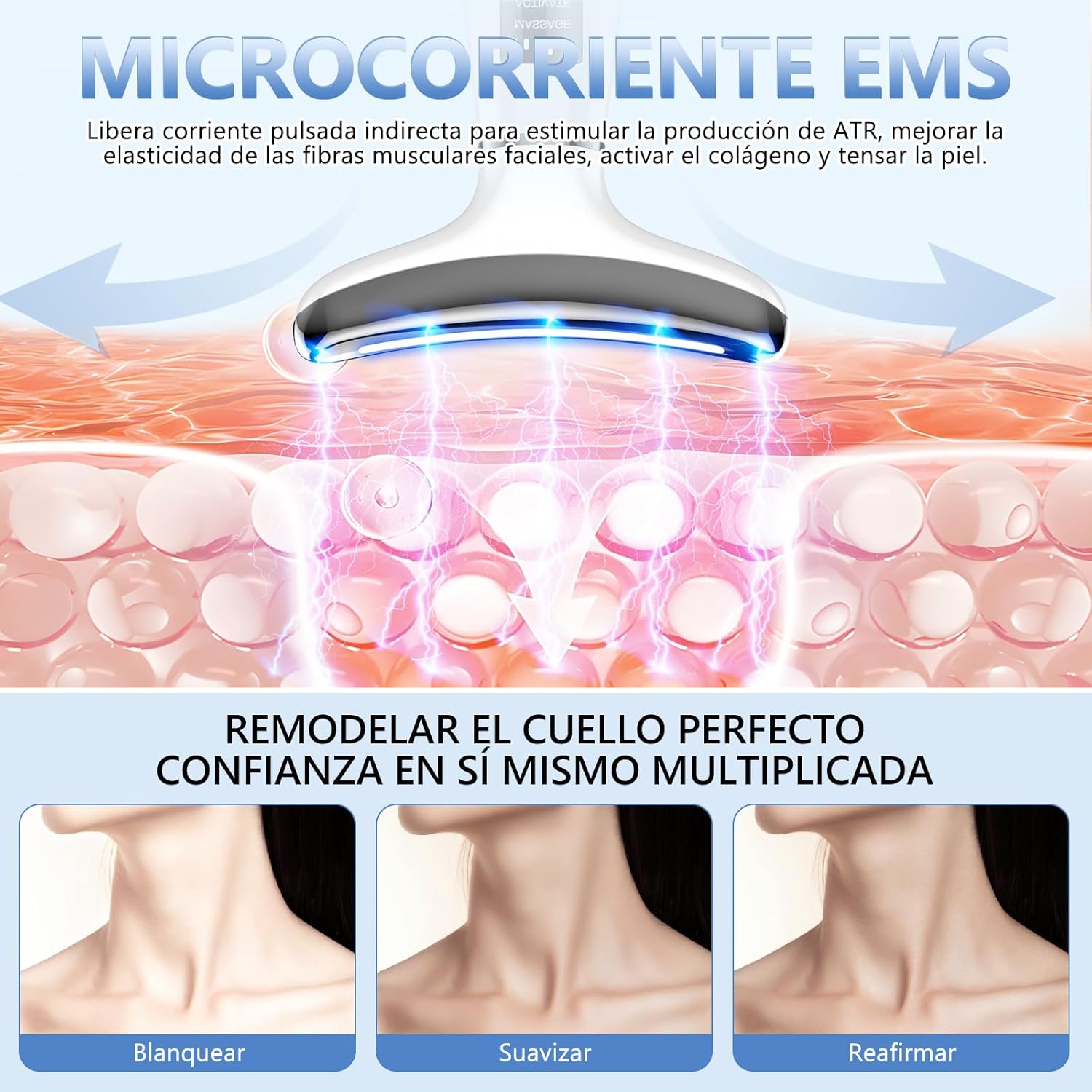 Detalle 2 de Masajeador Facial Eléctrico 6 Modos, Reafirma y Rejuvenece
