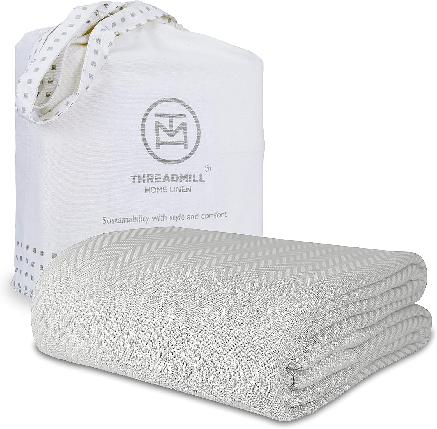 Detalle de Threadmill Luxury Cotton King Size Blanket 100% Cotton