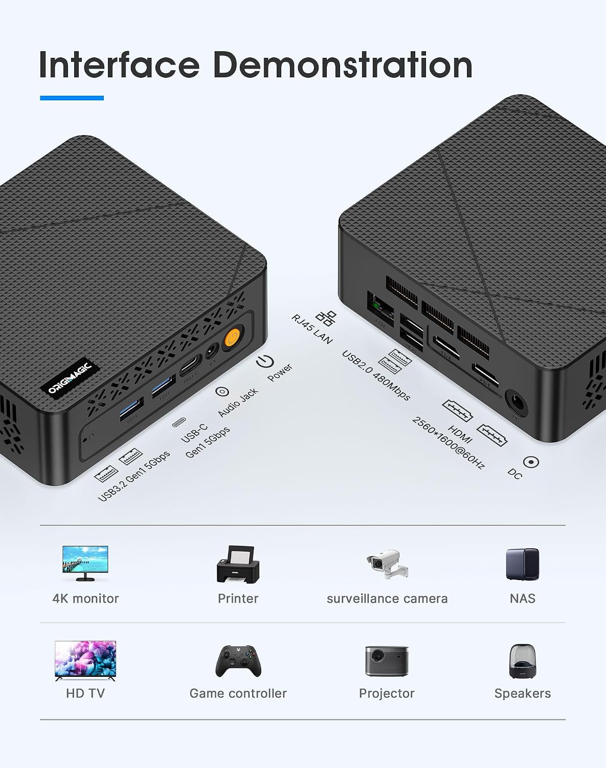 Thumbnail 6 de Origimagic C3 Mini PC Intel Core i3-5005U (15W) with 8GB RAM and 512GB SATA SSD