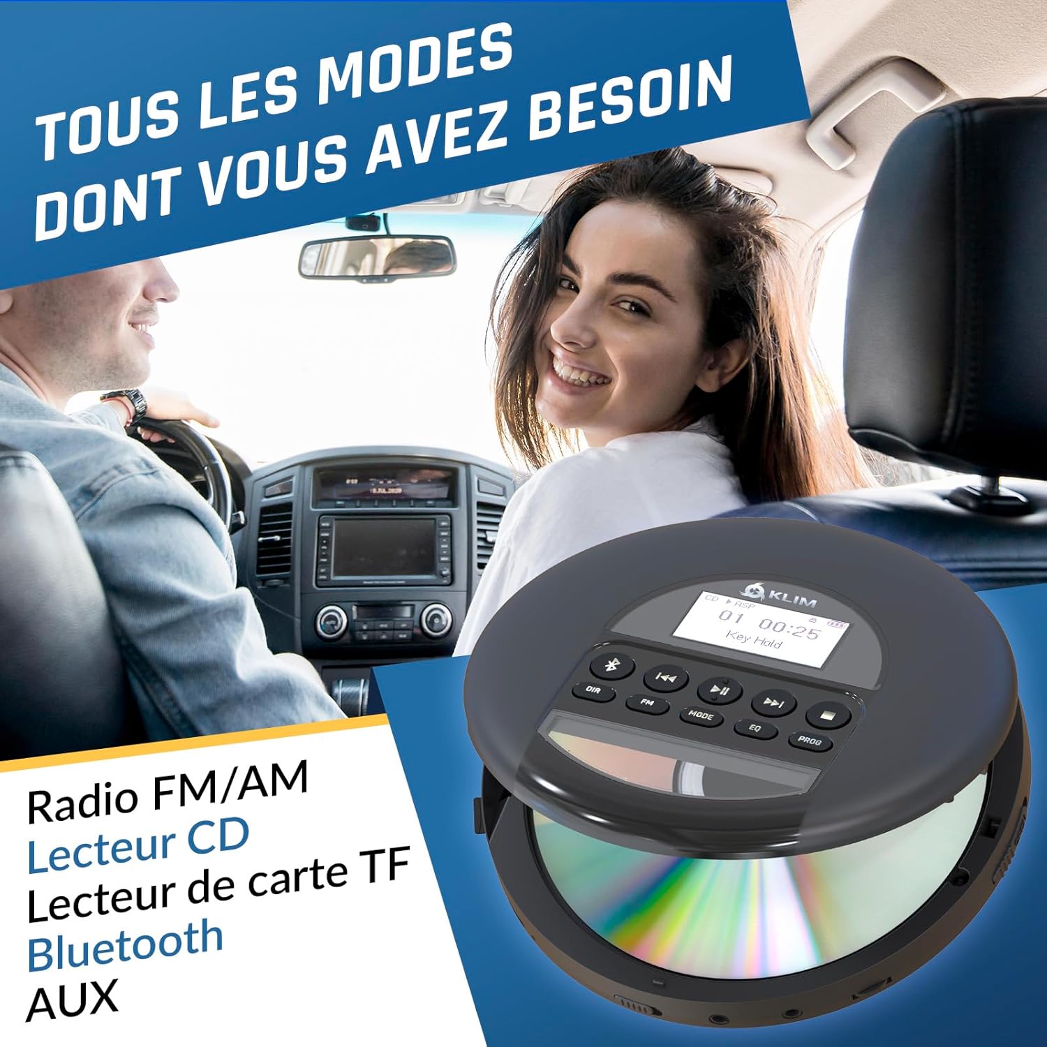 Detalle de KLIM Nomad Lecteur CD portable 📀