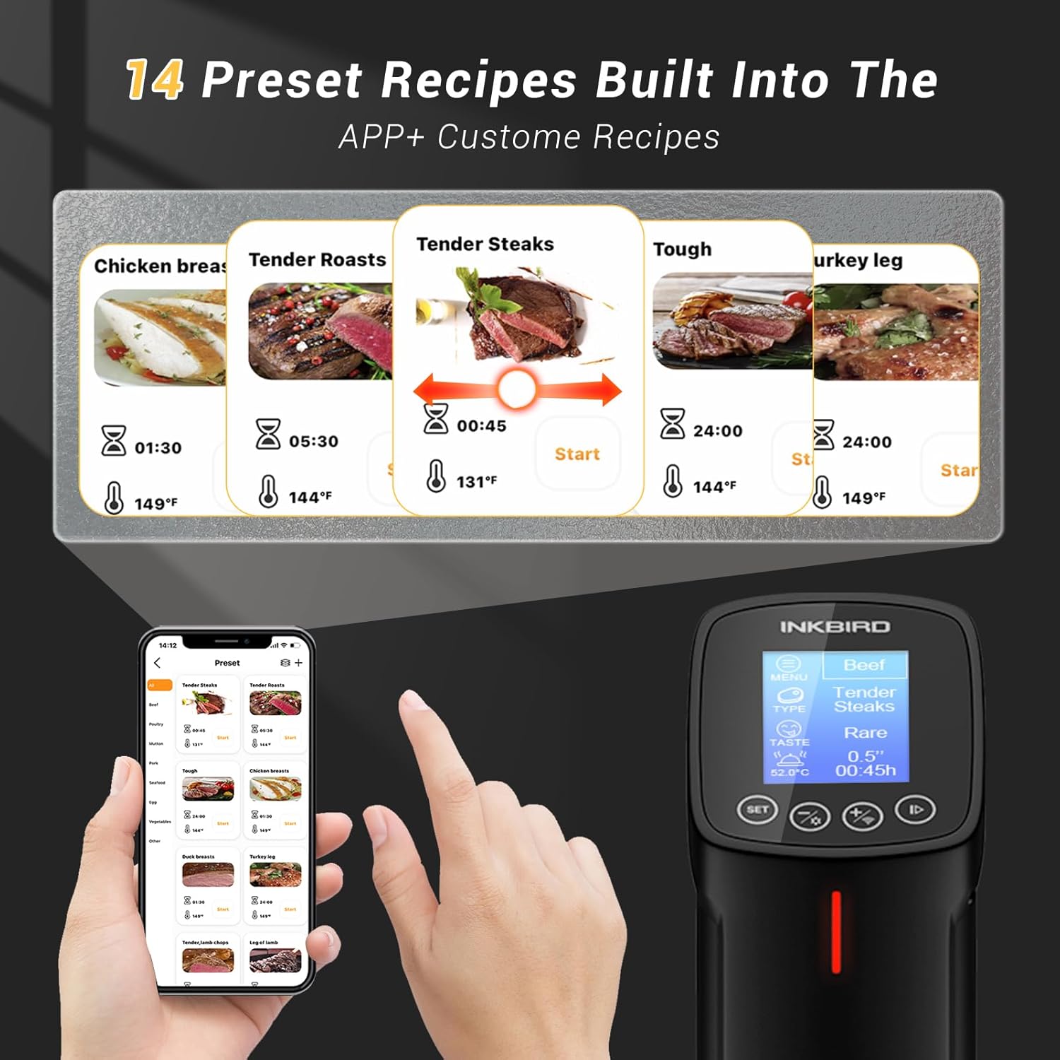 Detalle de INKBIRD ISV-100W sous vide 1000W