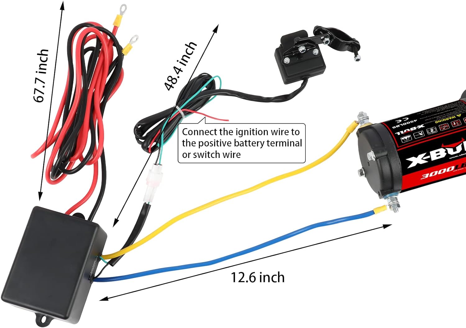 Detalle 1 de X-BULL 12V 3000LBS Electric Winch ðŸ›