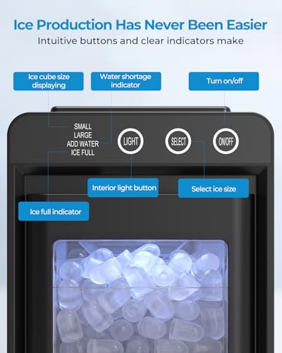 Thumbnail 3 de WELLENT Ice Maker Countertop: Compact, Portable Bullet Ice Maker with Self-Cleaning