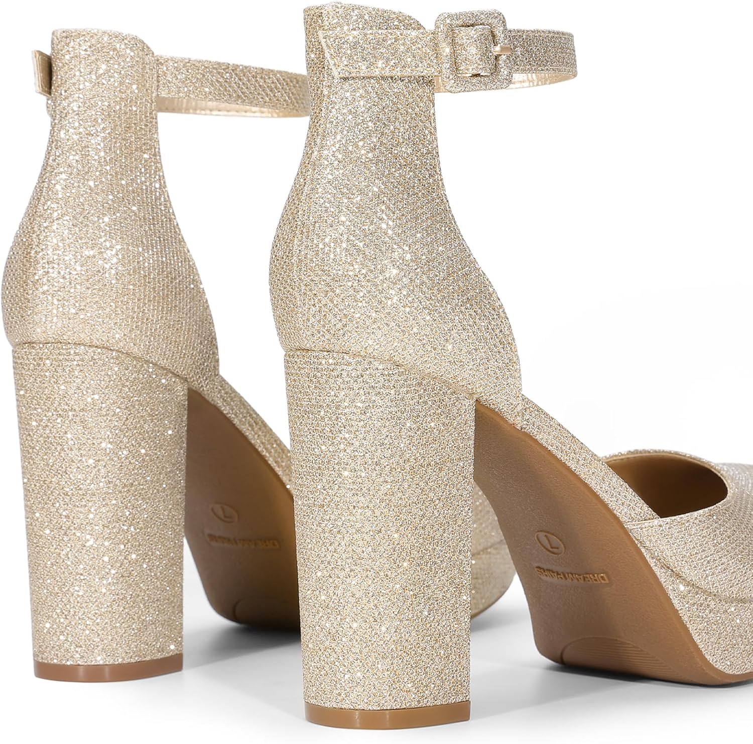 Thumbnail 4 de DREAM PAIRS Scarpe donna eleganti con tacco alto, plateau e punta chiusa (Mary Jane con cinturino alla caviglia) per sposa e festa