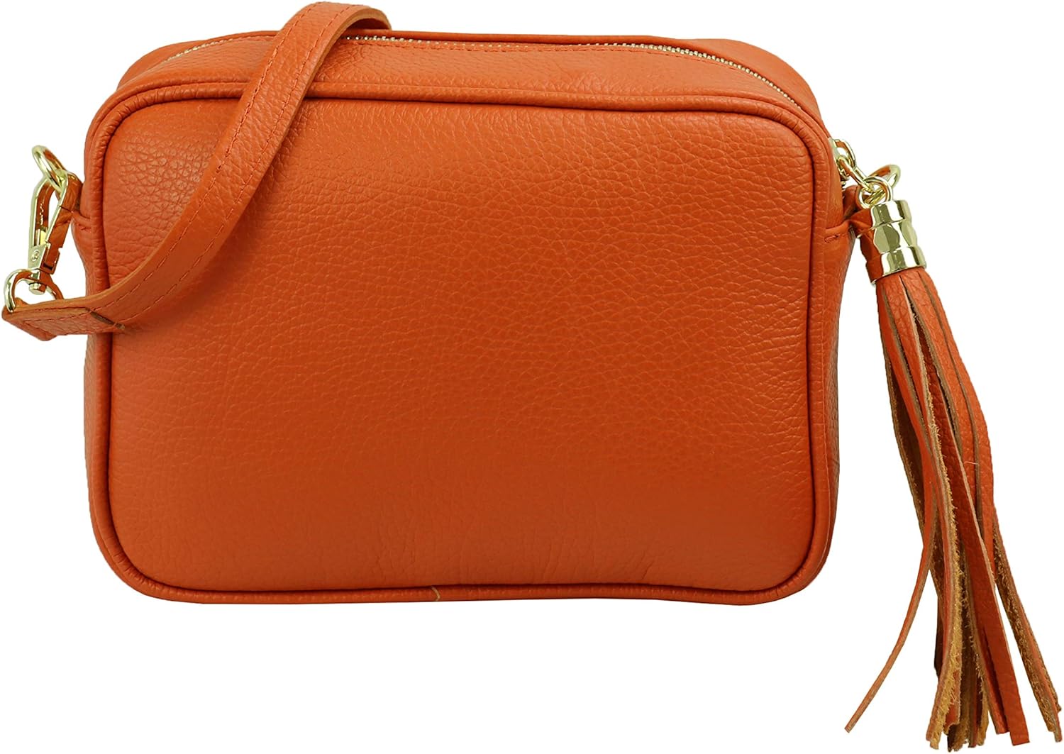 Detalle de SH Leder Chiara G209: Sac à bandoulière en cuir véritable, taille moyenne 21 x 15 cm