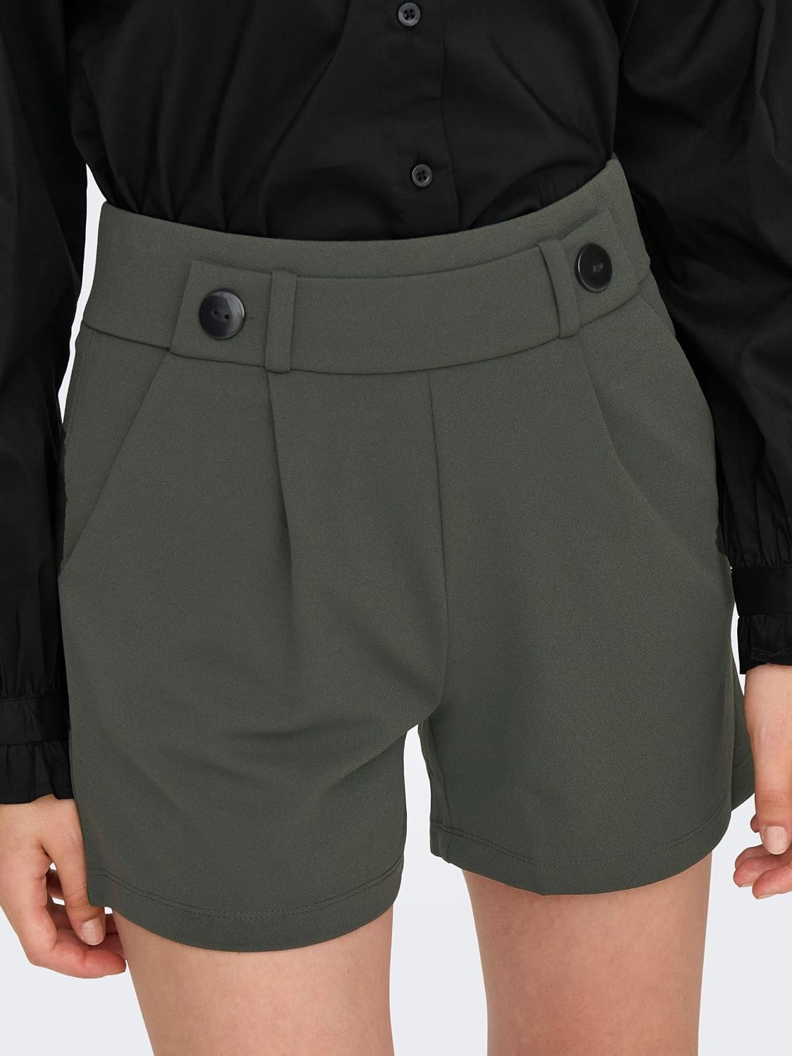 Detalle 2 de JDY Damen Shorts Jdygeggo Shorts JRS Noos – Lockere, kurze Shorts mit Seitentaschen