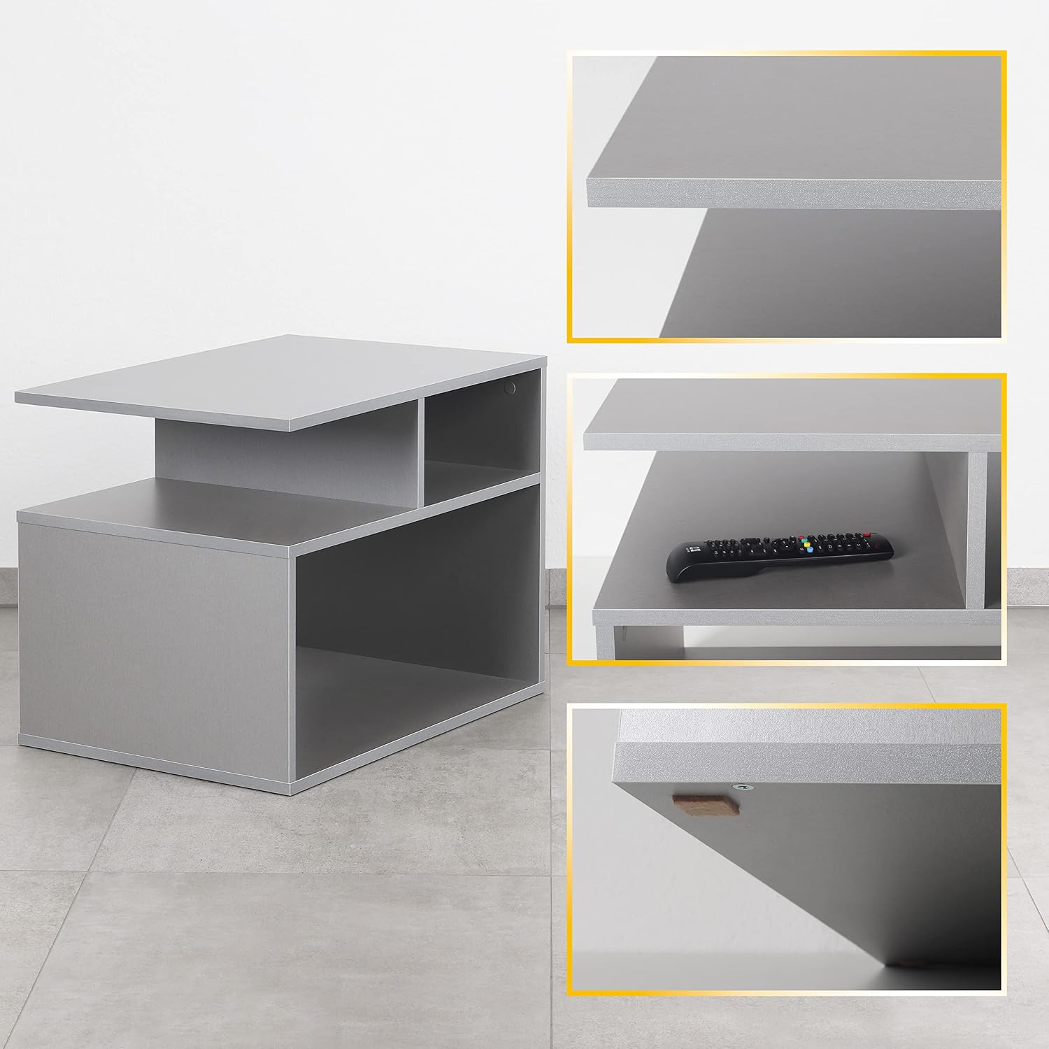 Thumbnail 3 de RICOO Mesa de Centro Salon Gris 69x50x50 cm WM095-PL 🛋