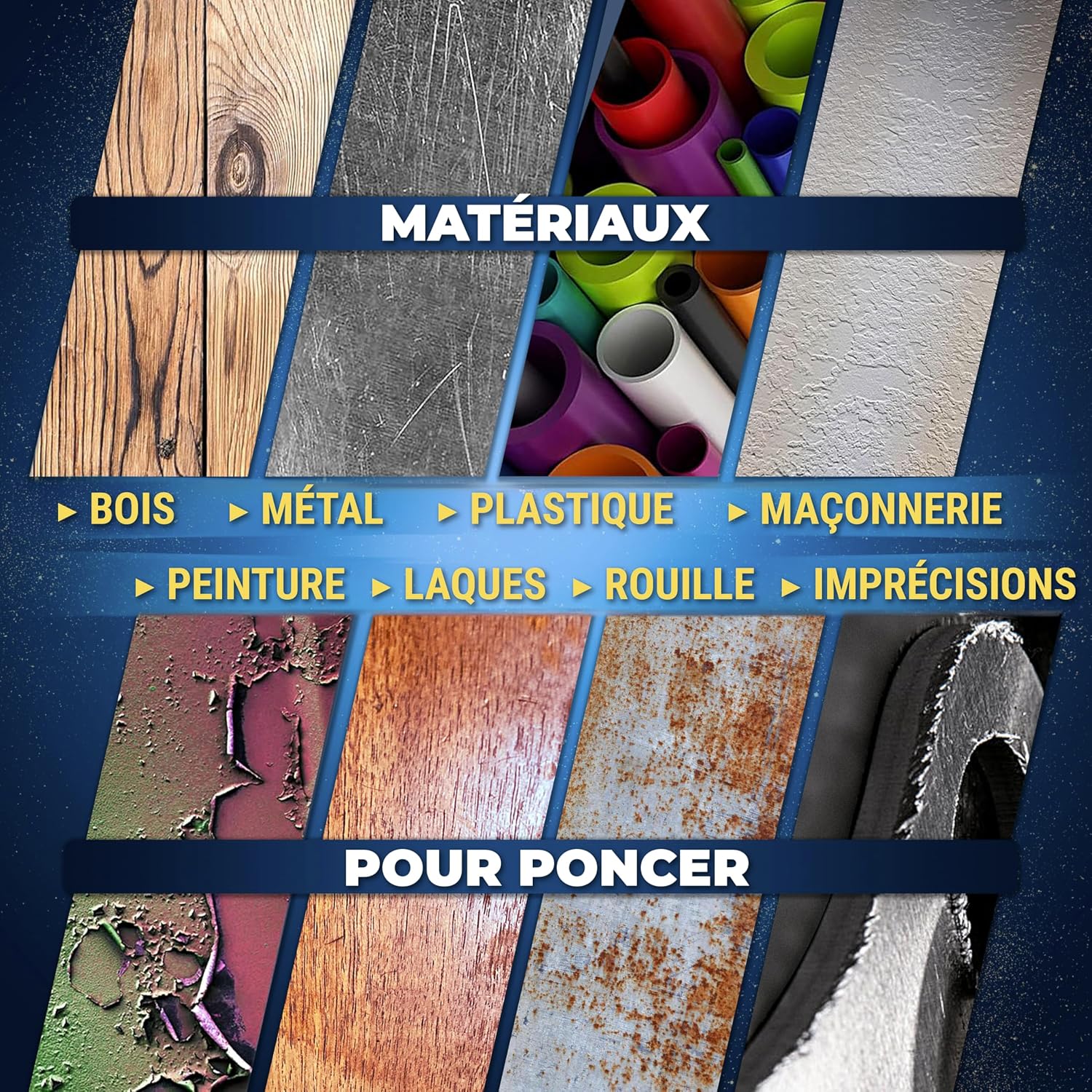 Thumbnail 5 de S&R Papier Abrasif pour Ponceuse Triangulaire Delta – Ensemble multifonction 60 feuilles (P40 à P240)