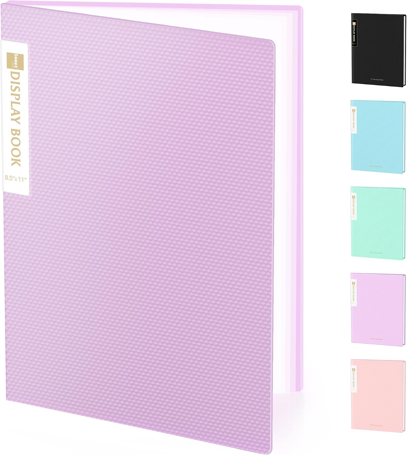 Detalle de Sooez 18-Pocket Presentation Binder with Clear Sleeves, Holds 36 Pages