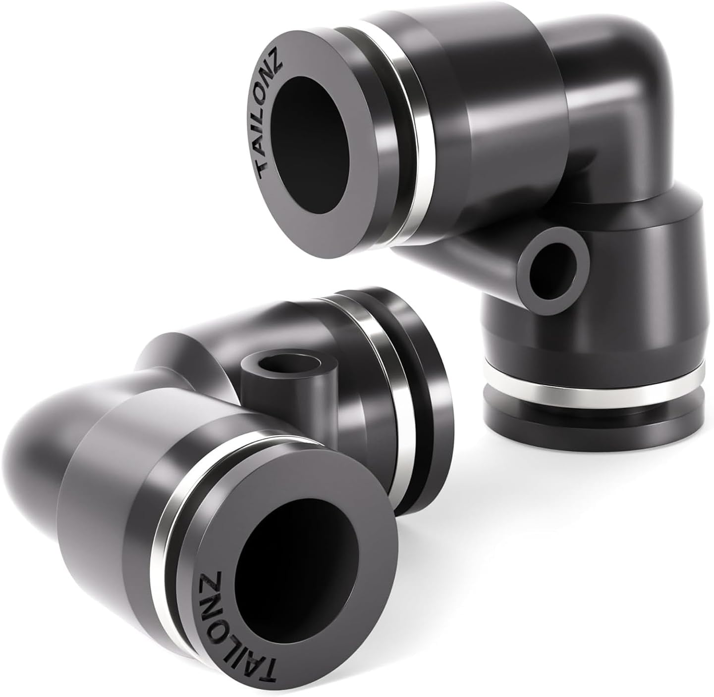 Detalle de TAILONZ PNEUMATIC Black Elbow 6mm Tube OD Push to Connect Fittings (Pack of 10)