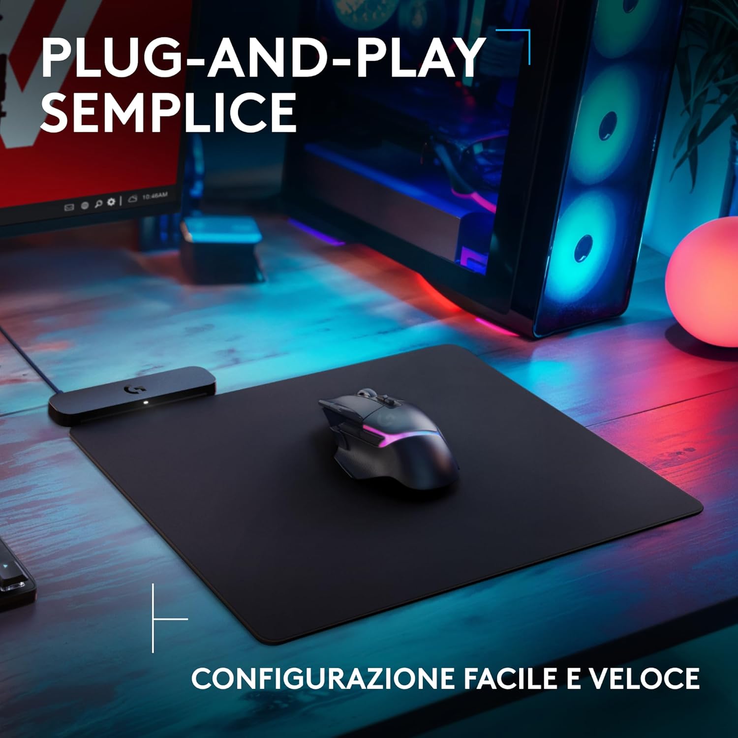 Thumbnail 2 de Logitech G POWERPLAY 2: tappetino di ricarica wireless per mouse gaming compatibile G