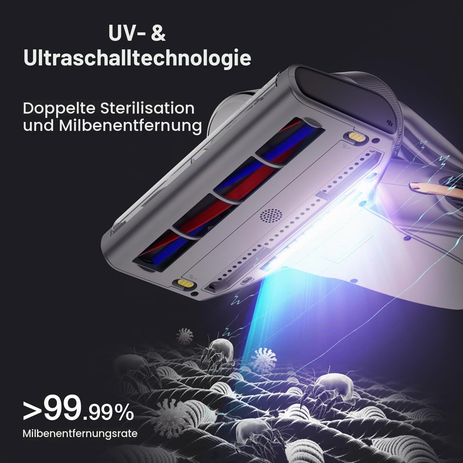Detalle de Jimmy BX7 Pro Milbensauger 700W – leistungsstark, UV‑Sterilisation und Ultraschall gegen Milben