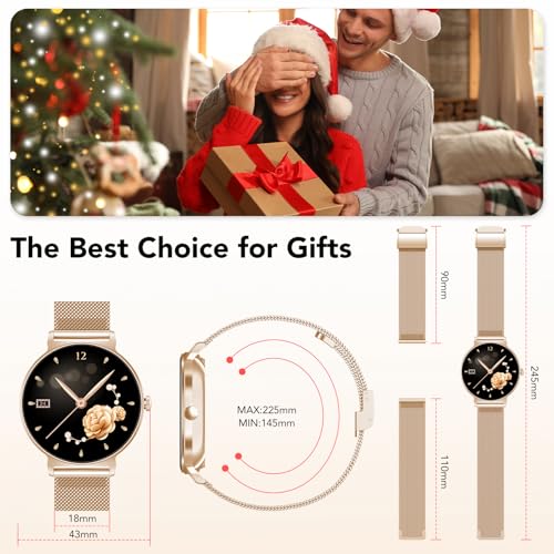 Thumbnail 6 de Taopodo JX523 Damen Smartwatch – 1,27-Zoll AMOLED, IP68, 120+ Sportmodi, Roségold