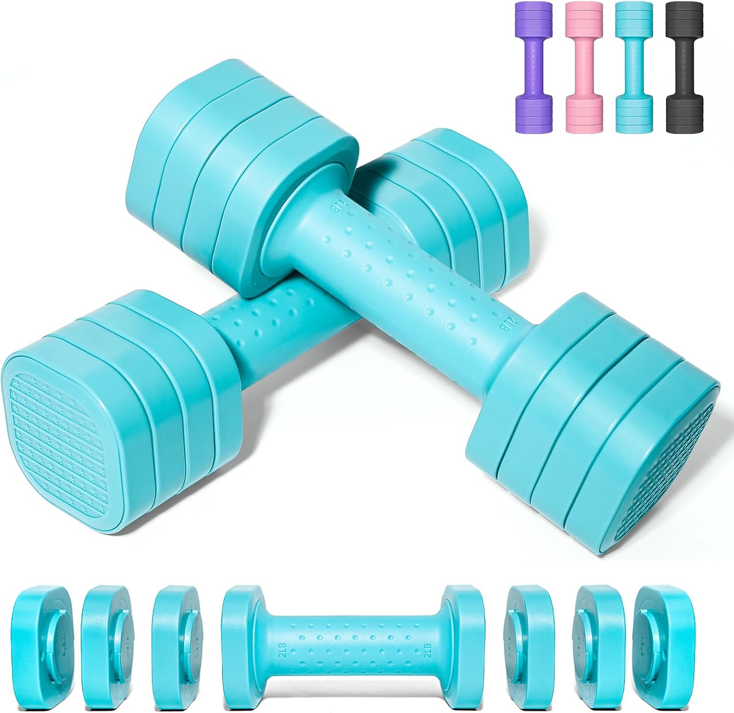 Detalle de Passer Adjustable Dumbbell Set 4 in 1 🏋