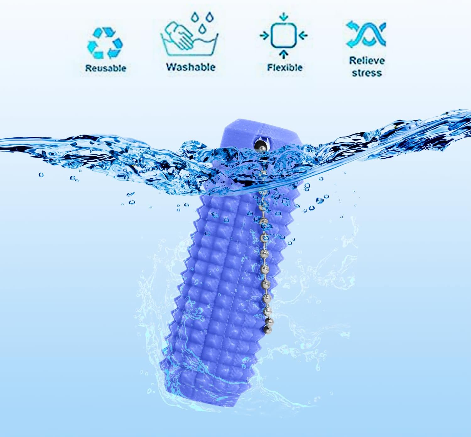 Detalle de Little Ouchies Fidget Toys: Pain Stim Fidget Keychain for Stress Relief (2-Pack)