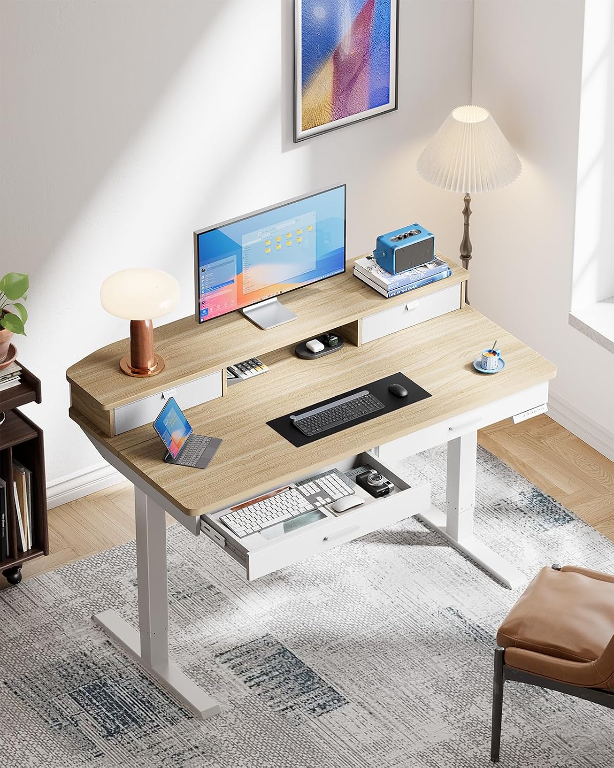 Detalle de HUANUO Electric Standing Desk, 48 x 30 Inch