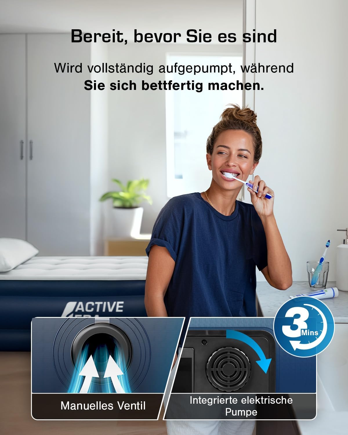Thumbnail 3 de Active Era Luftbett 1 Person 99×188×36,5 cm
