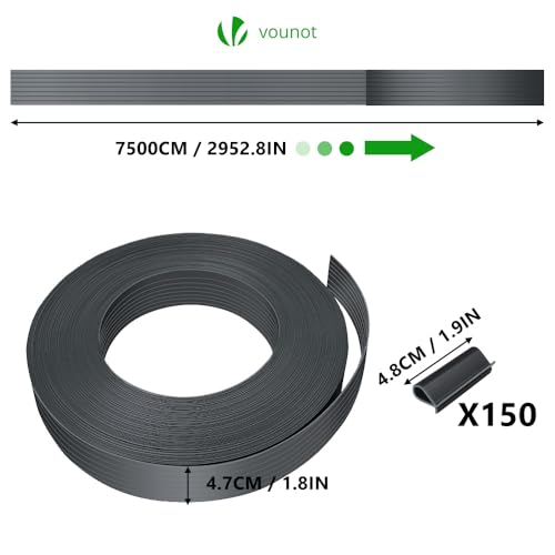 Thumbnail 2 de Kit de lamelles occultantes VOUNOT en PVC, 300 m et 600 clips
