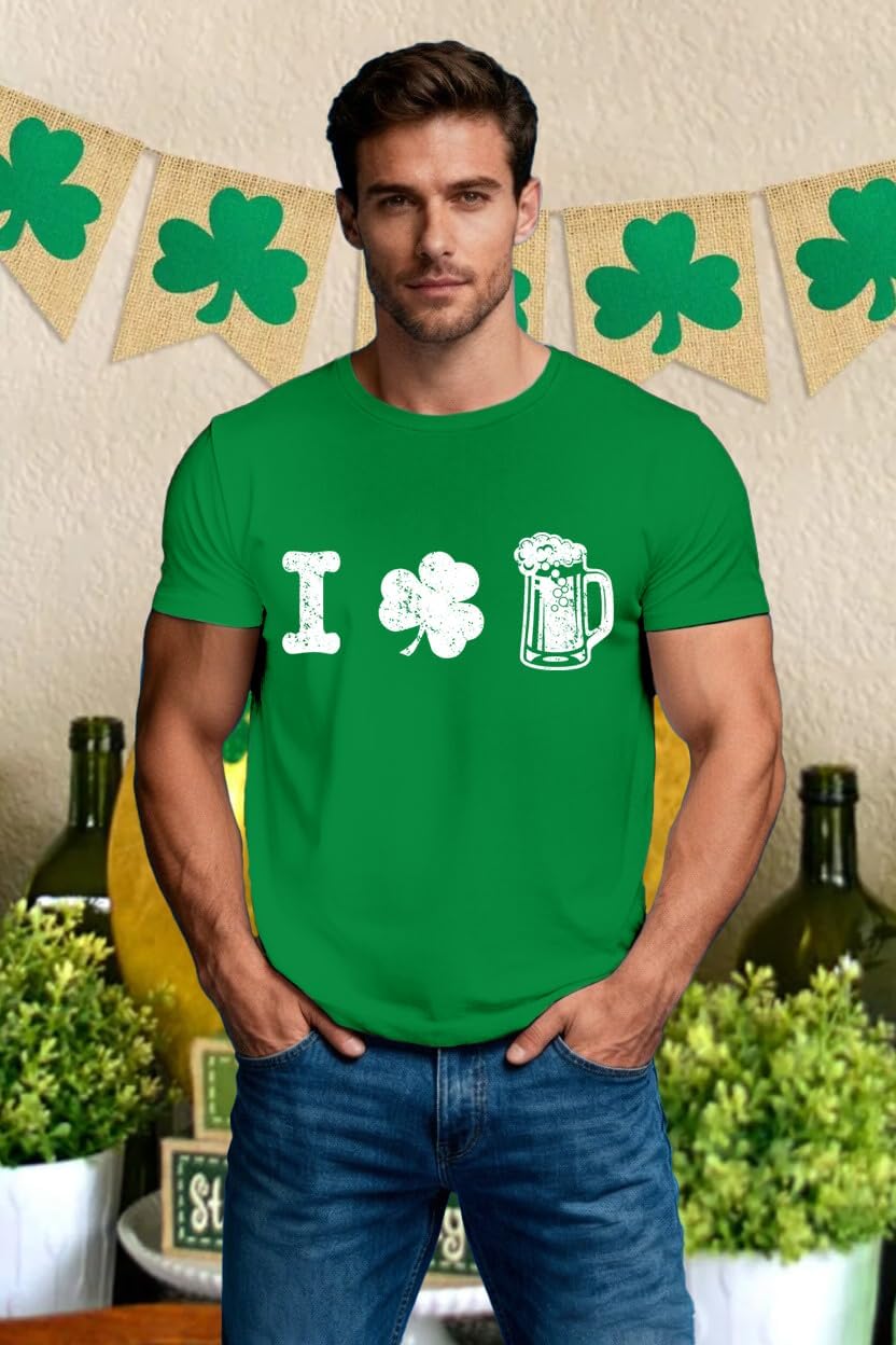 Thumbnail 1 de SUWATOIN St Patrick's Day T Shirt for Men – Shamrock and Beer Lover Tee