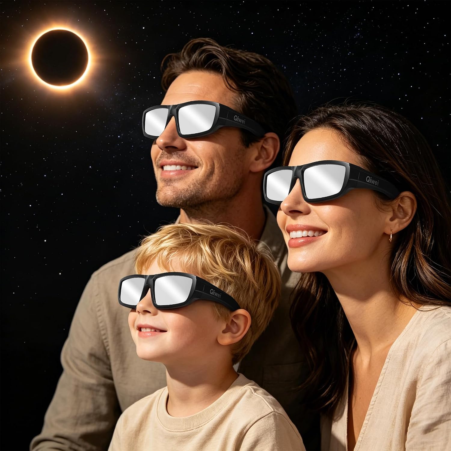 Thumbnail 5 de QIWEI Gafas Eclipse Solar Homologadas 2026 [Pack 3] – Seguridad y confort para toda la familia
