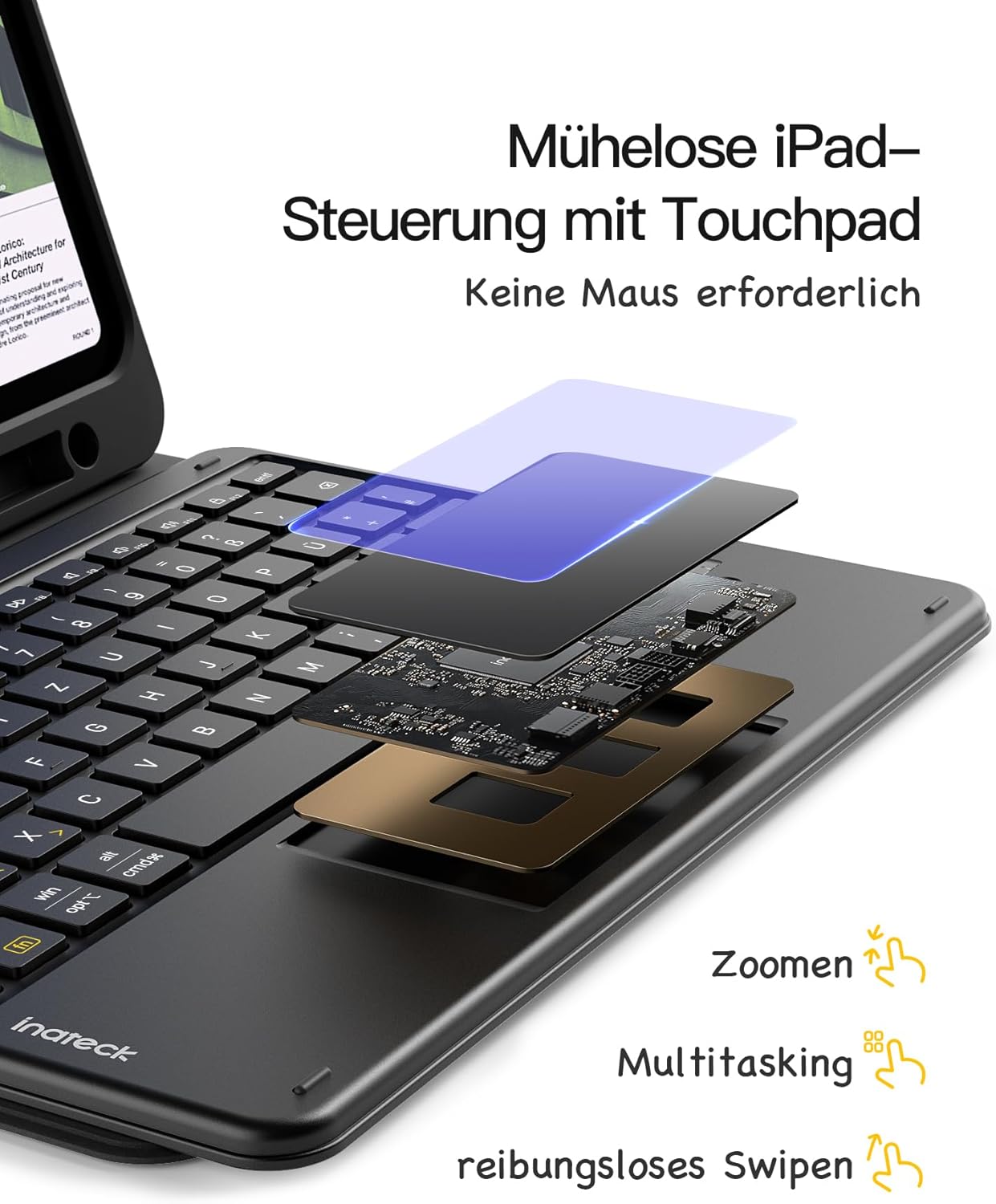 Thumbnail 4 de Inateck Classic N0001 iPad Hülle mit Tastatur 11"