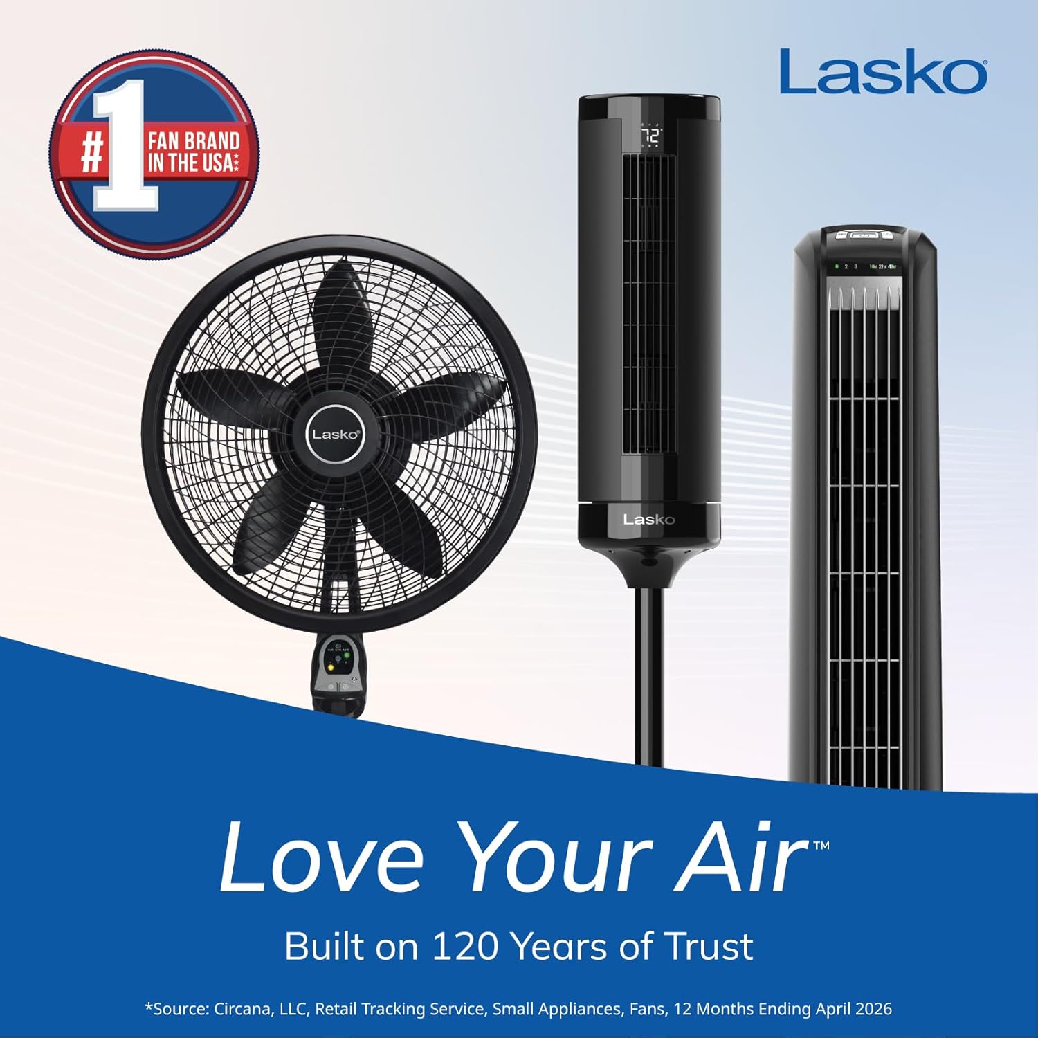 Detalle 2 de Lasko 2510 Oscillating Tower Fan with Remote – Quiet 36" Cooling Ideal for Bedroom, Office, and Home