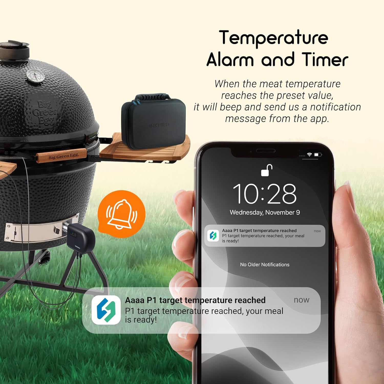 Thumbnail 5 de Inkbird Grillgebläse Bluetooth 5.1 & Wi‑Fi 2,4 GHz mit Smoker-Thermometer und 4 Sonden