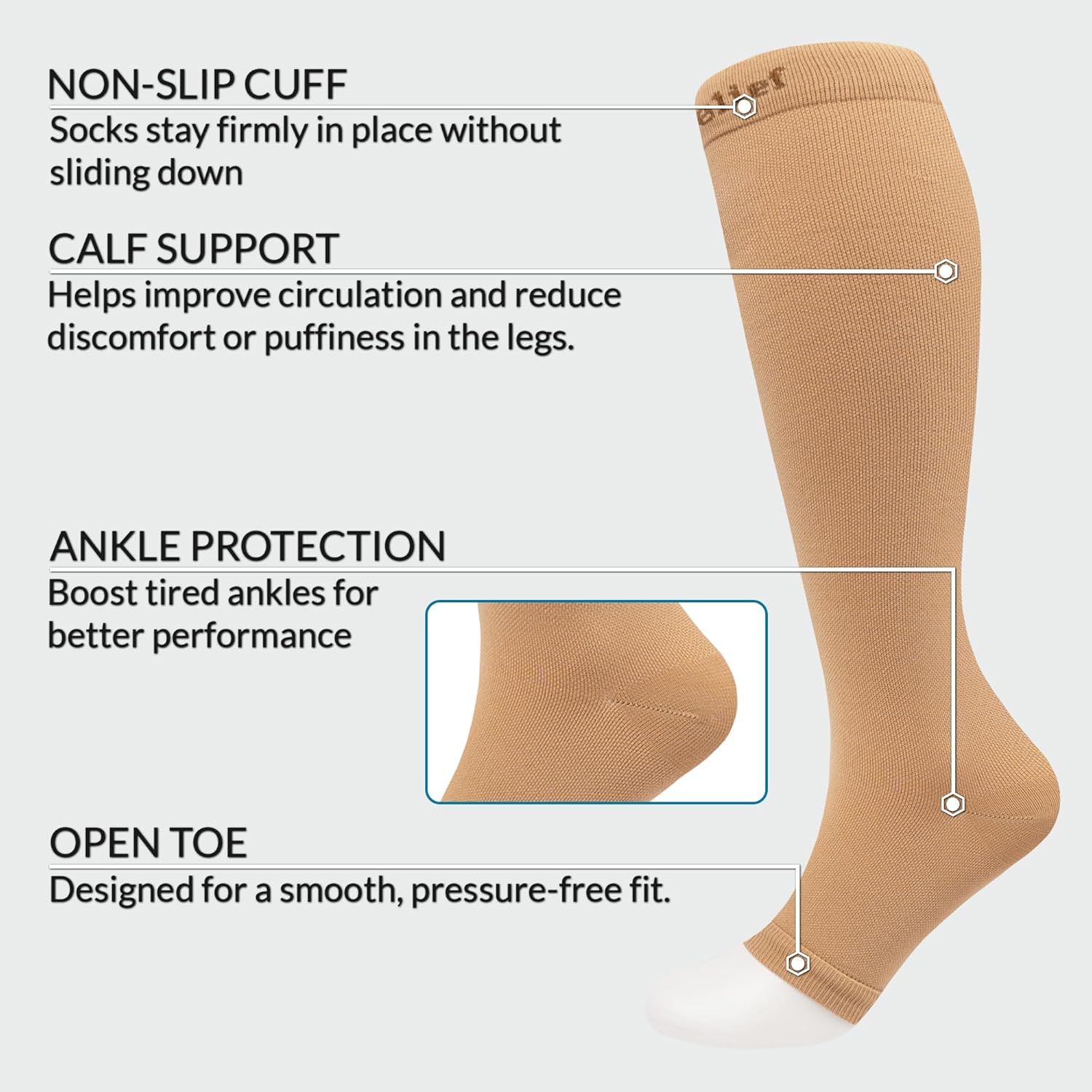 Thumbnail 3 de 360 Relief compression socks 15–20 mmHg