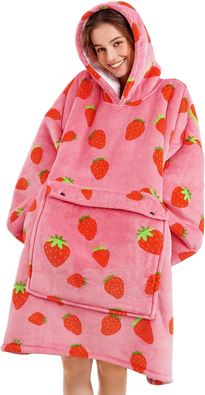 Detalle de Narecte Cozy Oversized Blanket Hoodie wearable blanket