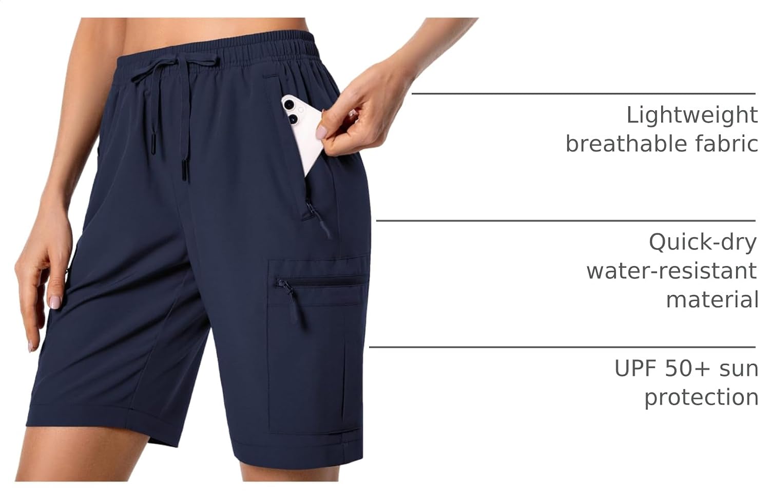 Detalle 2 de Hugut Lightweight Hiking Shorts, Quick Dry