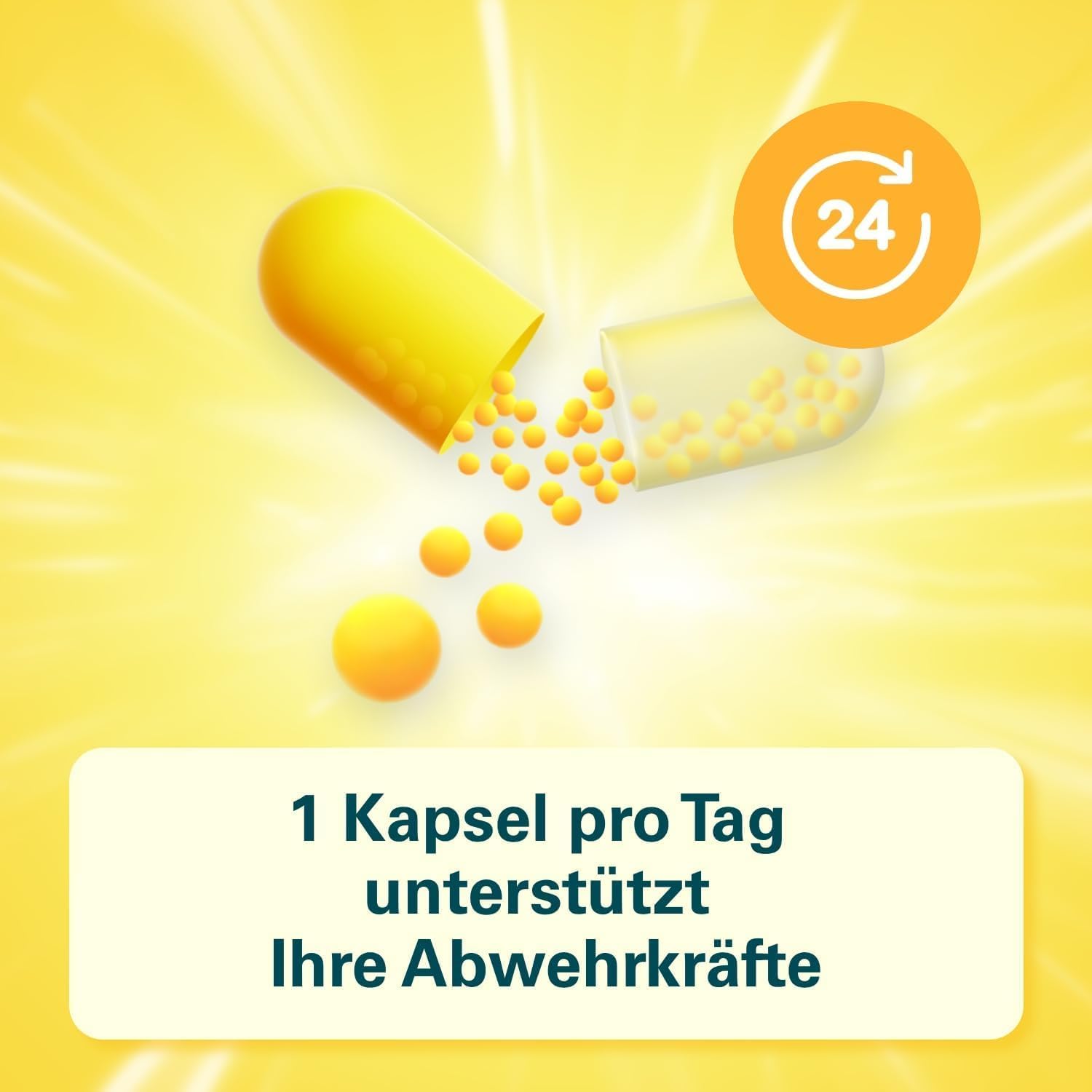 Detalle de Cetebe Abwehr plus – Nahrungsergänzung zur Unterstützung des Immunsystems mit Vitamin C, Vitamin D und Zink (ZEITPERLEN) – 120 Kapseln