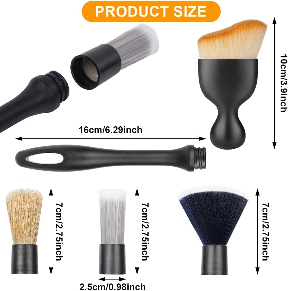 Detalle 2 de URAQT 5 piece car detailing brush set