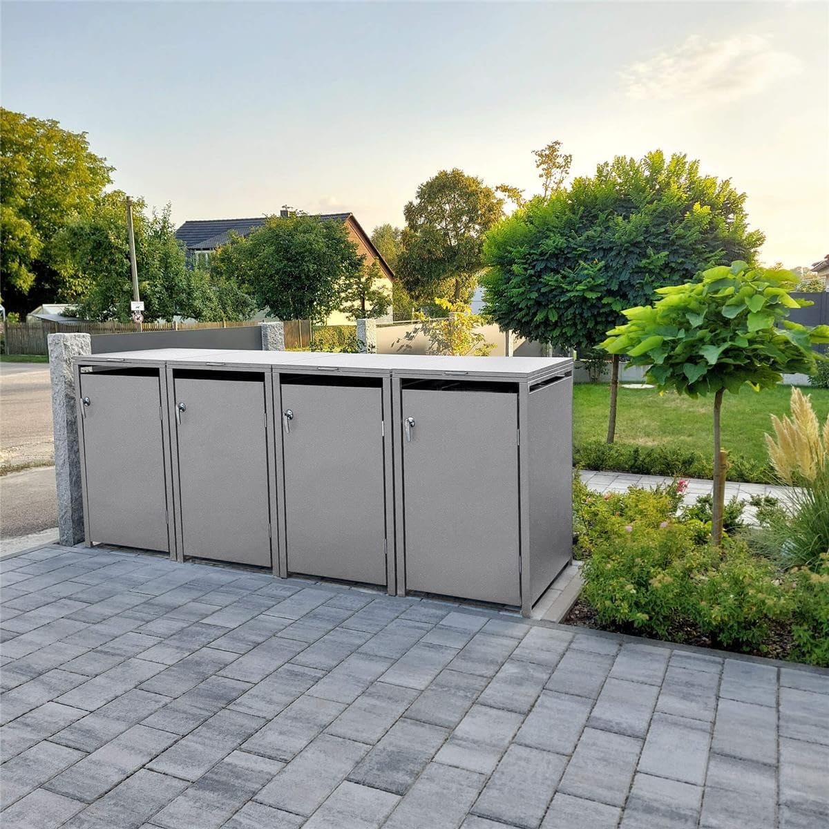 Detalle 2 de Metzler Mülltonnenbox 4er 240L