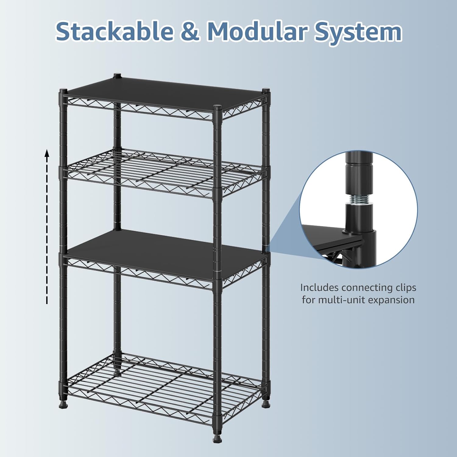 Detalle de DUMOS Metal Storage Shelves, 2-Tier