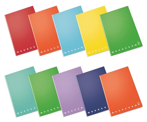 Detalle de Pigna Monocromo Conf. 10 pz. Quaderno A4 72 pagine 100 g/m², rigatura 1R (02298881R)