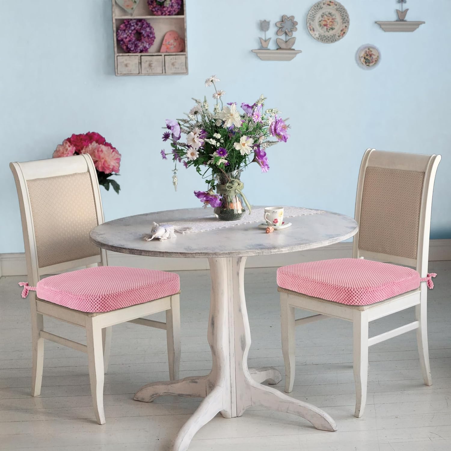 Thumbnail 5 de PRONOUS 17"x16" Pink D-Shape Chair Cushion pack 🎋