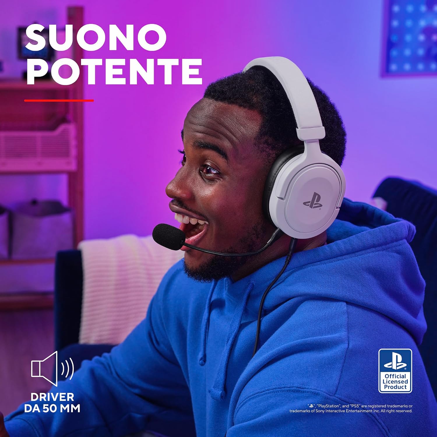 Thumbnail 2 de Trust Gaming GXT 498W Forta: cuffie ecosostenibili con licenza PS5 per PS5/PS4