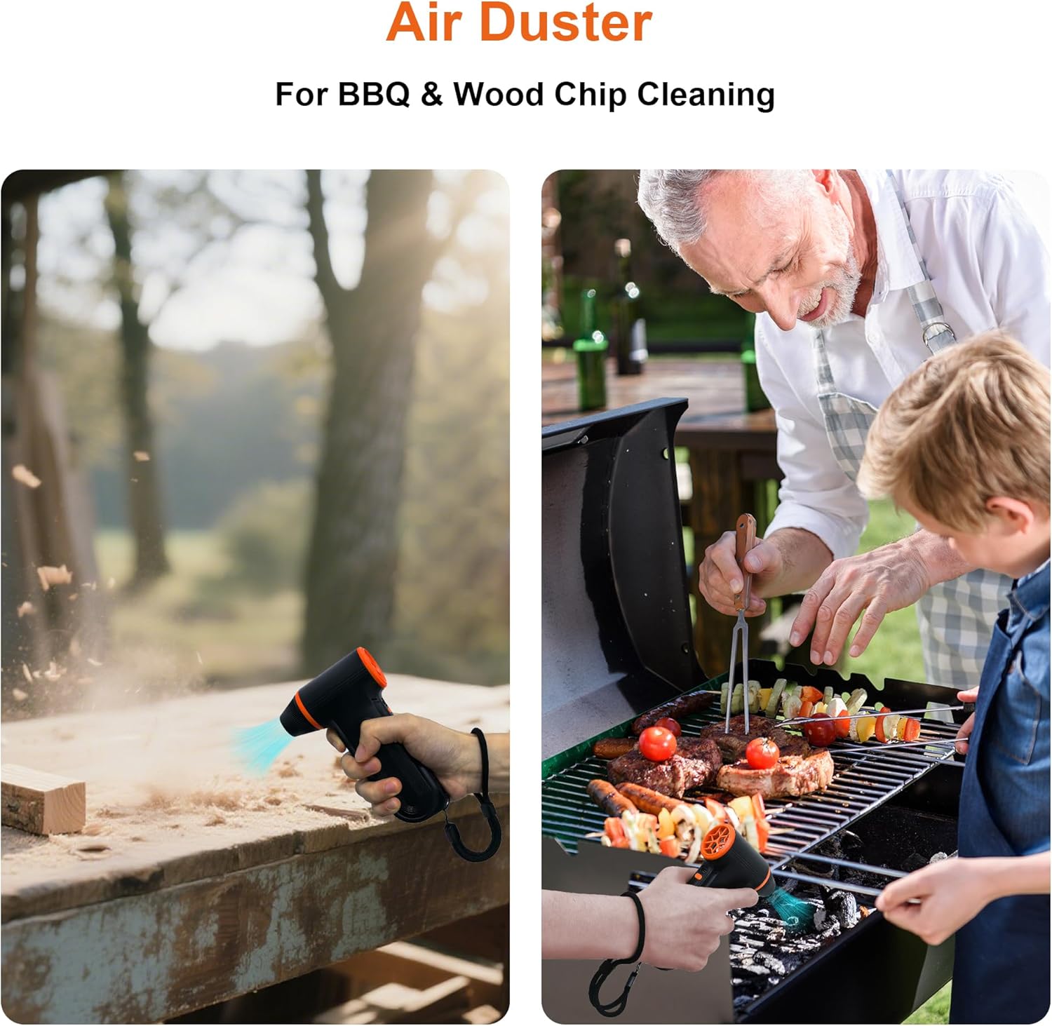 Thumbnail 4 de JUFINX X117 Compressed Air Duster (150,000 RPM) – 3-Gear Rechargeable Electric Air Blower for Leaves, Snow & Electronics (Black)